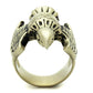MATK2466 - IP Antique Copper Stainless Steel Ring with Epoxy  in Jet