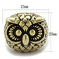 MATK2468 - IP Antique Copper Stainless Steel Ring with Epoxy  in Jet
