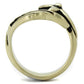 MATK2470 - IP Antique Copper Stainless Steel Ring with Epoxy  in Jet