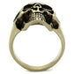 MATK2472 - IP Antique Copper Stainless Steel Ring with Epoxy  in Jet
