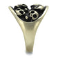 MATK2473 - IP Antique Copper Stainless Steel Ring with Epoxy  in Jet