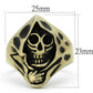 MATK2474 - IP Antique Copper Stainless Steel Ring with Epoxy  in Jet