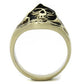 MATK2474 - IP Antique Copper Stainless Steel Ring with Epoxy  in Jet