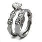 MATK2475 - High polished (no plating) Stainless Steel Ring with AAA Grade CZ  in Clear