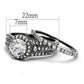 MATK2476 - High polished (no plating) Stainless Steel Ring with AAA Grade CZ  in Clear
