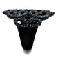 MATK2481 - IP Black(Ion Plating) Stainless Steel Ring with Top Grade Crystal  in Montana