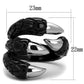 MATK2510 - Two-Tone IP Black (Ion Plating) Stainless Steel Ring with No Stone