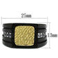 MATK2519 - Two-Tone IP Gold (Ion Plating) Stainless Steel Ring with AAA Grade CZ  in Clear