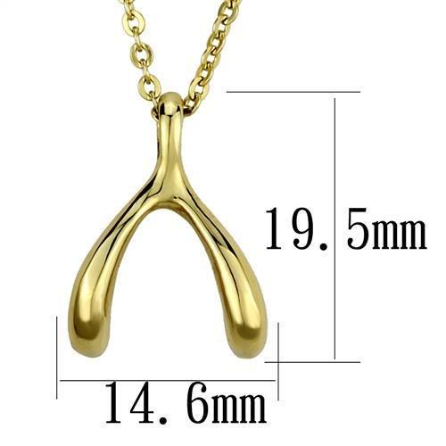 MATK2528 - IP Gold(Ion Plating) Stainless Steel Chain Pendant with No Stone