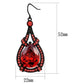 MATK2531 - IP Black(Ion Plating) Stainless Steel Earrings with AAA Grade CZ  in Orange