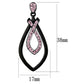 MATK2532 - Two-Tone IP Black (Ion Plating) Stainless Steel Earrings with Top Grade Crystal  in Light Rose