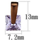 MATK2541 - IP Dark Brown (IP coffee) Stainless Steel Earrings with AAA Grade CZ  in Light Amethyst