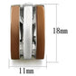 MATK2542 - Two Tone IP Light Brown (IP Light coffee) Stainless Steel Earrings with No Stone