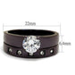 MATK2547 - IP Dark Brown (IP coffee) Stainless Steel Ring with AAA Grade CZ  in Clear