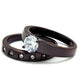 MATK2547 - IP Dark Brown (IP coffee) Stainless Steel Ring with AAA Grade CZ  in Clear