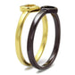MATK2548 - IP Gold & IP Dark Brown (IP coffee) Stainless Steel Ring with No Stone