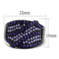 MATK2551 - IP Black(Ion Plating) Stainless Steel Ring with Top Grade Crystal  in Multi Color