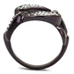 MATK2558 - IP Dark Brown (IP coffee) Stainless Steel Ring with Top Grade Crystal  in Clear