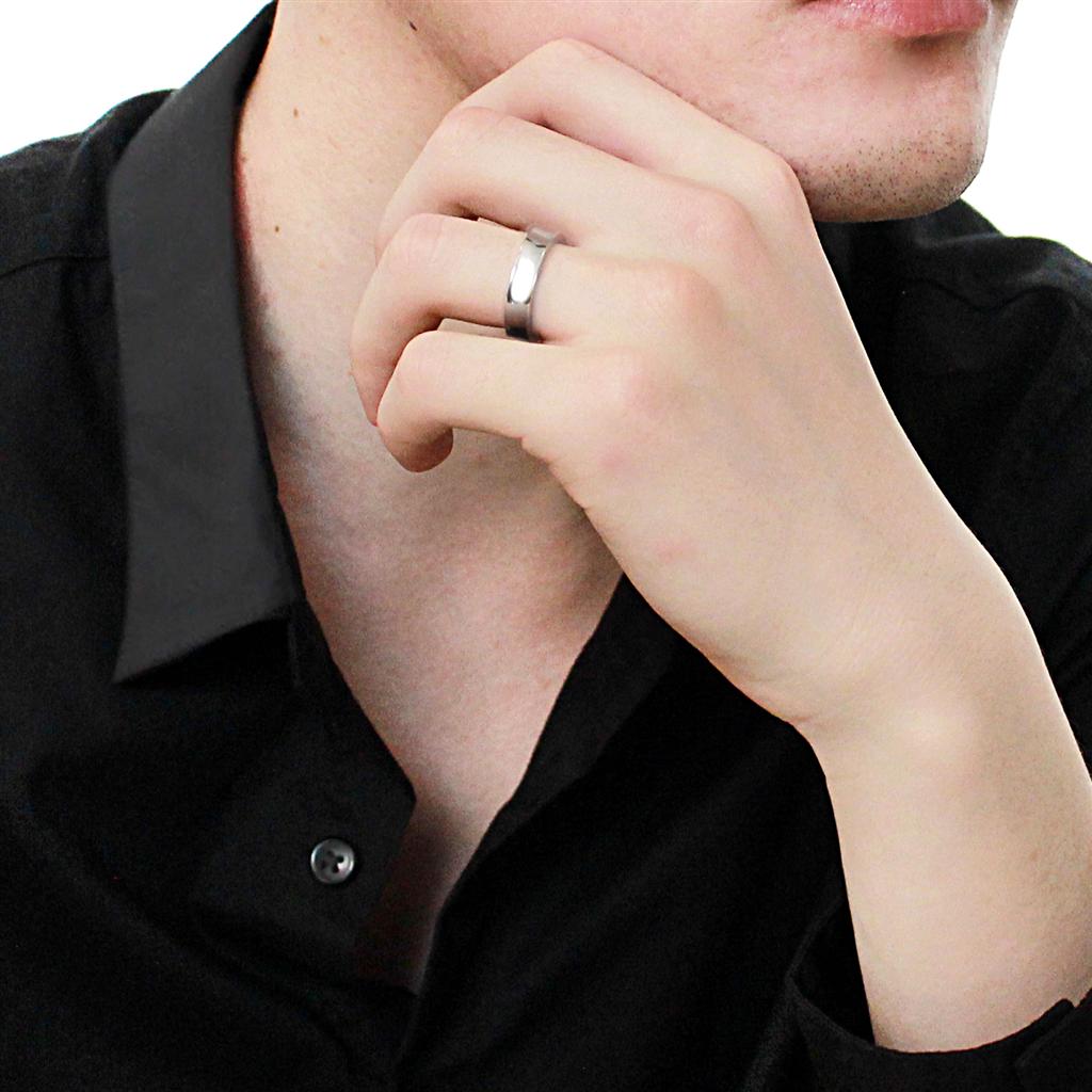 MATK2561 - High polished (no plating) Stainless Steel Ring with No Stone