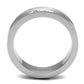 MATK2562 - High polished (no plating) Stainless Steel Ring with Top Grade Crystal  in Clear