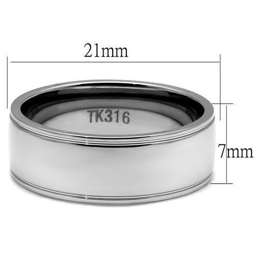 MATK2563 - High polished (no plating) Stainless Steel Ring with No Stone