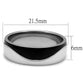 MATK2567 - Two-Tone IP Black (Ion Plating) Stainless Steel Ring with No Stone