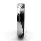 MATK2568 - Two-Tone IP Black (Ion Plating) Stainless Steel Ring with Top Grade Crystal  in Clear