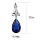 MATK2573 - High polished (no plating) Stainless Steel Earrings with Synthetic Synthetic Glass in Montana