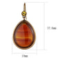 MATK2575 - IP Coffee light Stainless Steel Earrings with Semi-Precious Agate in Siam