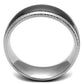 MATK2580 - Two Tone IP Light Black (IP Gun) Stainless Steel Ring with No Stone
