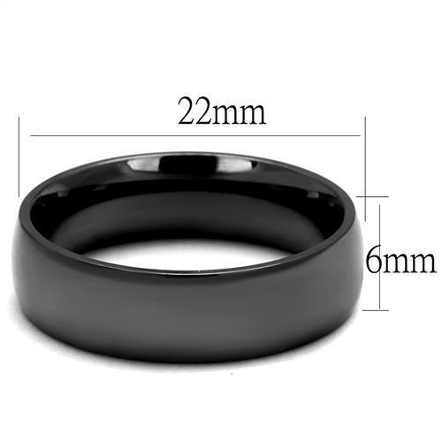 MATK2581 IP Light Black  (IP Gun) Stainless Steel Ring with No Stone in No Stone