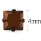 MATK2582 - Two Tone IP Light Brown (IP Light coffee) Stainless Steel Earrings with AAA Grade CZ  in Light Coffee