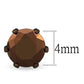 MATK2585 - Two Tone IP Light Brown (IP Light coffee) Stainless Steel Earrings with AAA Grade CZ  in Light Coffee