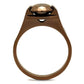 MATK2590 IP Coffee light Stainless Steel Ring with AAA Grade CZ in Light Coffee