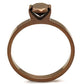 MATK2593 - IP Coffee light Stainless Steel Ring with AAA Grade CZ  in Light Coffee