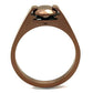 MATK2594 - IP Coffee light Stainless Steel Ring with AAA Grade CZ  in Light Coffee