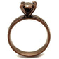 MATK2598 - IP Coffee light Stainless Steel Ring with AAA Grade CZ  in Light Coffee