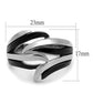 MATK2605 - Two-Tone IP Black (Ion Plating) Stainless Steel Ring with No Stone