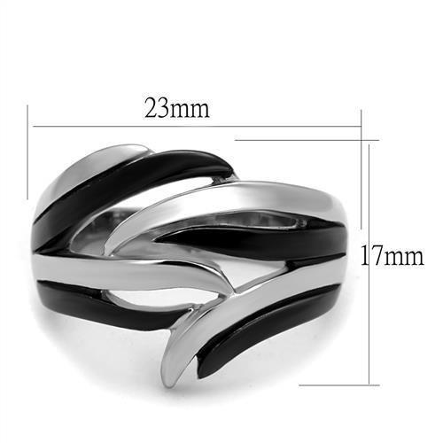 MATK2605 - Two-Tone IP Black (Ion Plating) Stainless Steel Ring with No Stone
