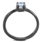 MATK2609 - IP Light Black  (IP Gun) Stainless Steel Ring with AAA Grade CZ  in Light Amethyst