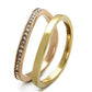 MATK2613 - IP Gold & IP Rose Gold (Ion Plating) Stainless Steel Ring with Top Grade Crystal  in Clear