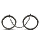 MATK2614 - IP Light Black  (IP Gun) Stainless Steel Ring with Top Grade Crystal  in Jet