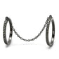 MATK2614 - IP Light Black  (IP Gun) Stainless Steel Ring with Top Grade Crystal  in Jet