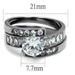MATK2616 - No Plating Stainless Steel Ring with AAA Grade CZ  in Clear