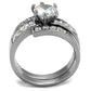 MATK2616 - No Plating Stainless Steel Ring with AAA Grade CZ  in Clear