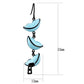 MATK2624 - IP Black(Ion Plating) Stainless Steel Earrings with Epoxy  in Sea Blue