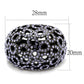MATK2642 - IP Light Black  (IP Gun) Stainless Steel Ring with Top Grade Crystal  in Tanzanite