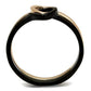 MATK2650 - IP Rose Gold+ IP Black (Ion Plating) Stainless Steel Ring with No Stone