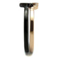 MATK2650 - IP Rose Gold+ IP Black (Ion Plating) Stainless Steel Ring with No Stone