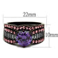 MATK2652 - IP Dark Brown (IP coffee) Stainless Steel Ring with AAA Grade CZ  in Amethyst